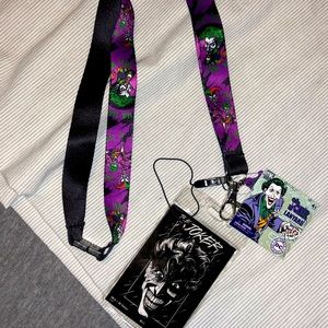 DC Comics Joker Badge Holder/Lanyard, NWT